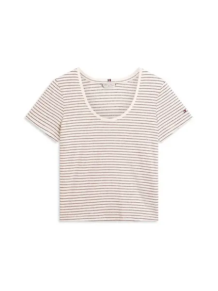 TOMMY HILFIGER Tričko  čierna / biela