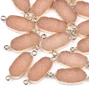 Electroplate Druzy Resin Links connectors