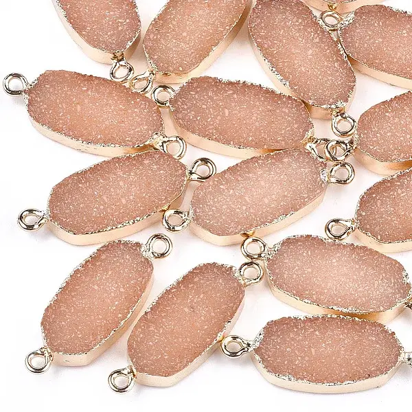Electroplate Druzy Resin Links connectors