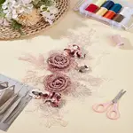 1Pc 3D Flower Pattern Polyester Embroidered Lace Appliques