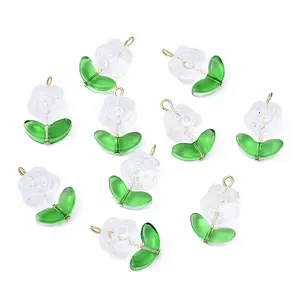 10Pcs Glass Pendants