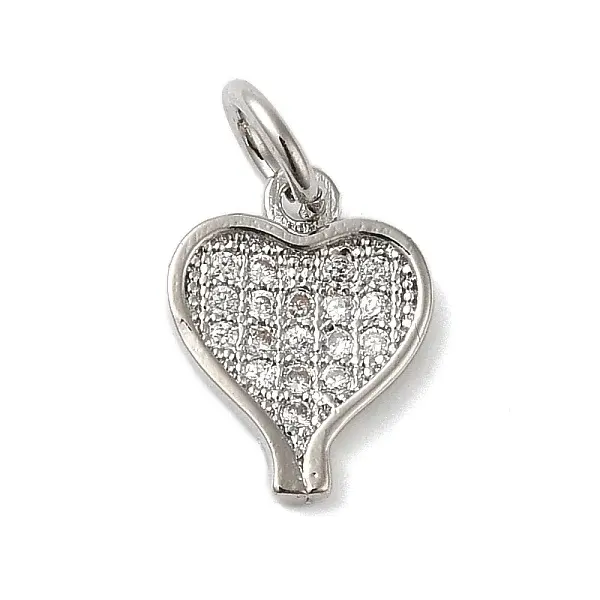 Brass & Clear Cubic Zirconia Pendants