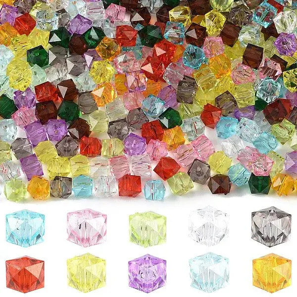360Pcs 12 Colors Transparent Acrylic Beads