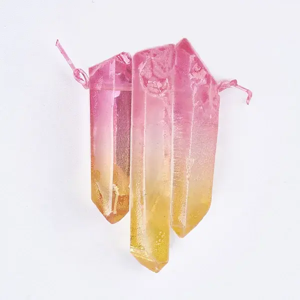 Natural Quartz Crystal Pointed Pendants