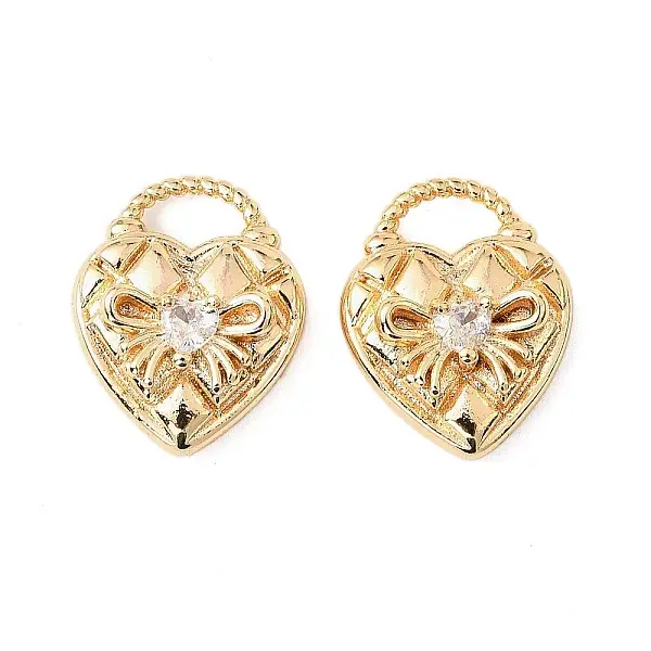 Brass Micro Pave Cubic Zirconia Pendants