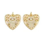 Brass Micro Pave Cubic Zirconia Pendants