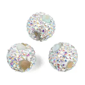 Handmade Polymer Clay Rhinestone Beads