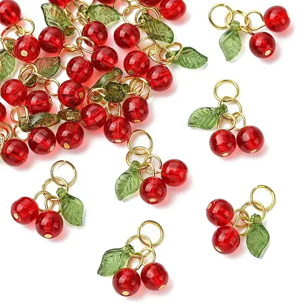 20Pcs Glass & Acrylic Pendants