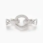 Brass Micro Pave Cubic Zirconia Fold Over Clasps