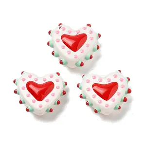 Painted Glass Beads Bumpy Beads Heart