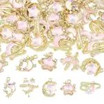 20Pcs 5 Styles Alloy Resin Pendants