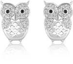 Beneto Stříbrné náušnice Sovičky AGUP1200
