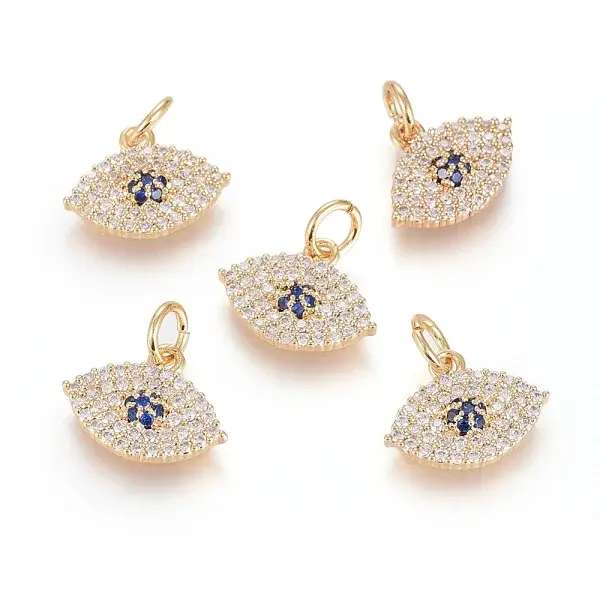 Brass Micro Pave Cubic Zirconia Pendants