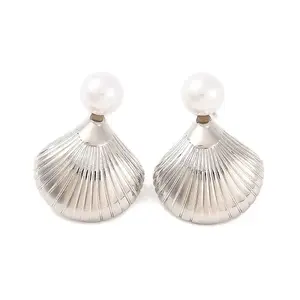 Rack Plating Brass Stud Earrings