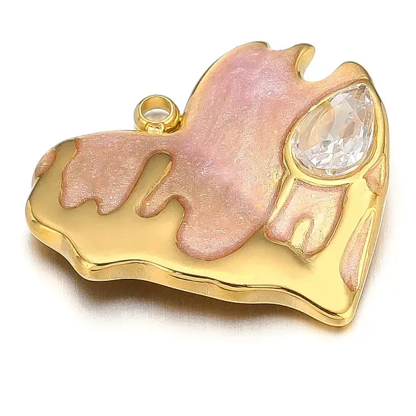 Stainless Steel Rhinestone Pendants