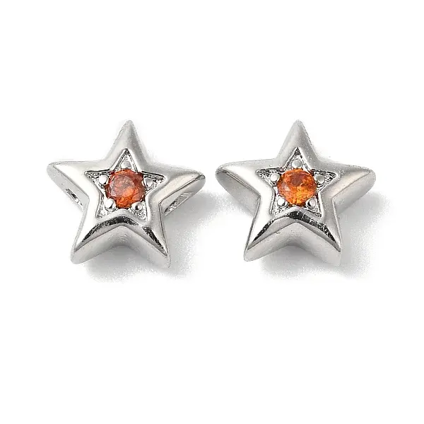 Brass with Cubic Zirconia Beads Beads