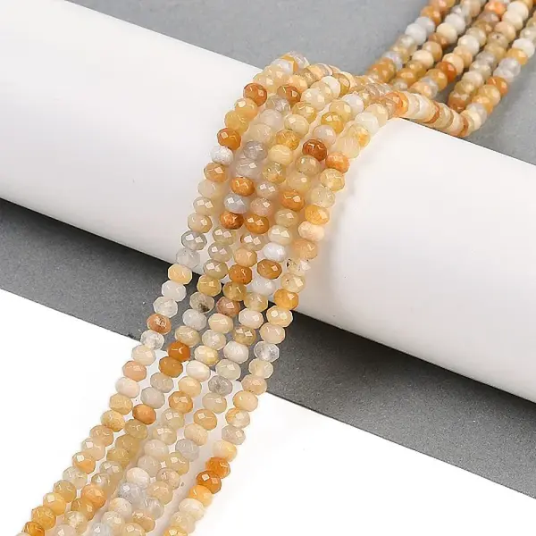 Natural White Jade Beads Strands