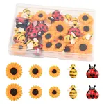 45Pcs 5 Styles Opaque Resin Cabochons