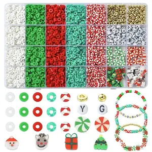 Christmas DIY Handmade Polymer Clay & Acrylic & CCB Plastic Beads Findings Kits