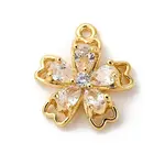 Brass Micro Pave Cubic Zirconia Charms