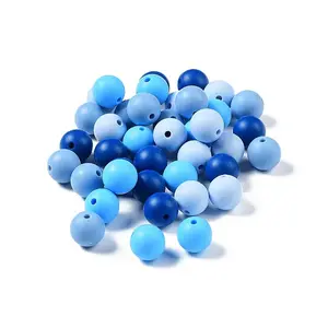 Round Food Grade Eco-Friendly Silicone Focal Beads