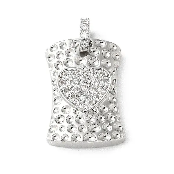 Brass Micro Pave Cubic Zirconia Pendants