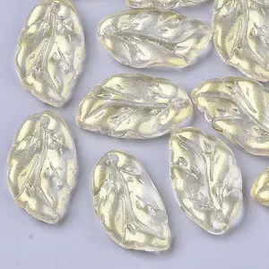 Transparent Spray Painted Glass Pendants