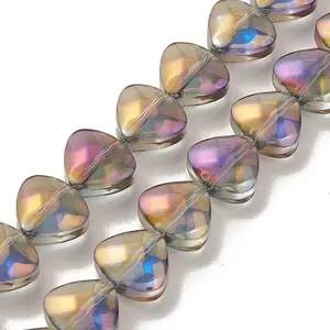 Transparent Electroplate Glass Bead Strands