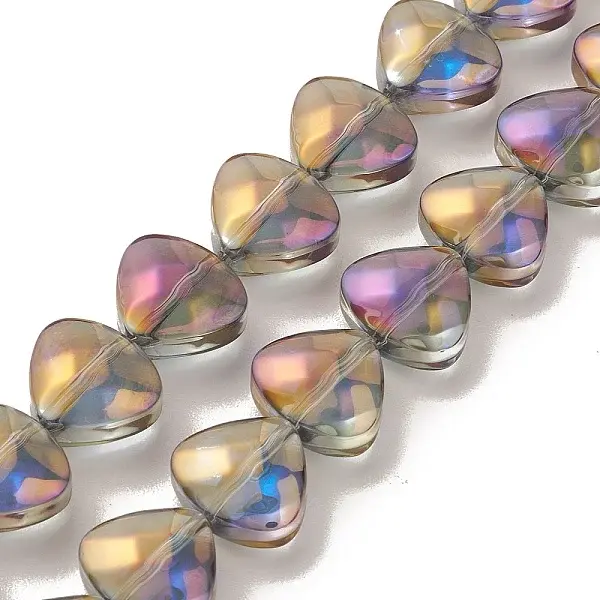 Transparent Electroplate Glass Bead Strands