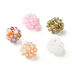 Cubic Zirconia Round Weave Beads