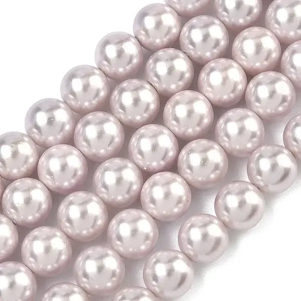Electroplated Shell Pearl Beads Strands