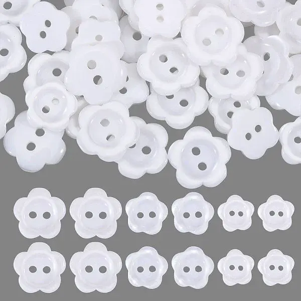 300Pcs 3 Style Resin Buttons