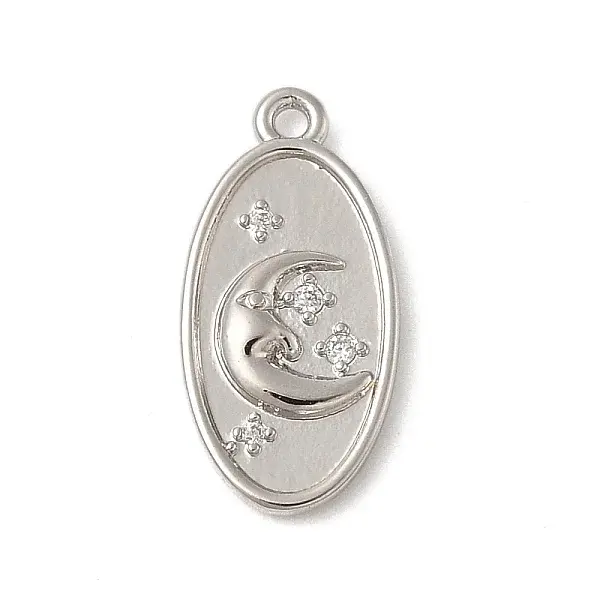 Brass Micro Pave Cubic Zirconia Pendants