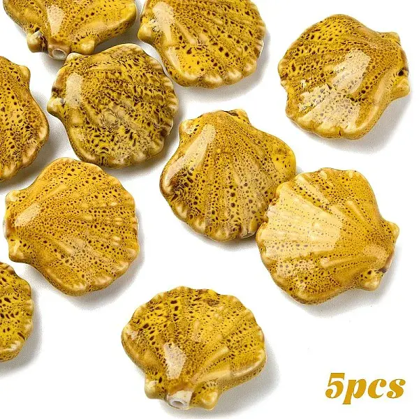 5Pcs Handmade Porcelain Beads