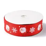 1 Roll Christmas Printed Polyester Grosgrain Ribbons