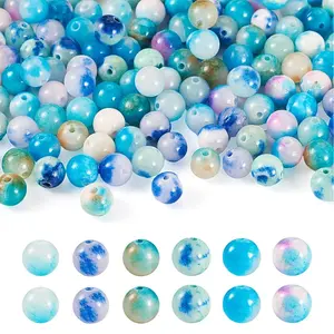 120Pcs 6 Colors Natural Persian Jade Beads