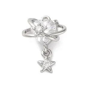 Brass Micro Pave Cubic Zirconia Pendants