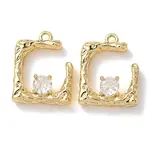 Brass Micro Pave Cubic Zirconia Pendants