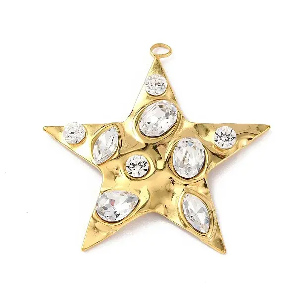 304 Stainless Steel Cubic Zirconia Pendants