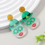 Christmas Acrylic Human Stud Earrings