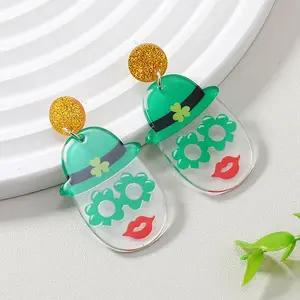 Christmas Acrylic Human Stud Earrings