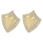 Rack Plating Brass Micro Pave Cubic Zirconia Stud Earrings