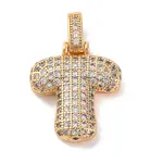 Brass Micro Pave Cubic Zirconia Pendants