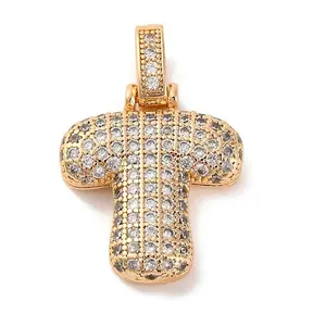 Brass Micro Pave Cubic Zirconia Pendants