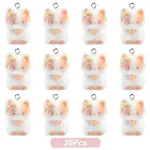 Cat Shape Flocky Opaque Resin Pendants