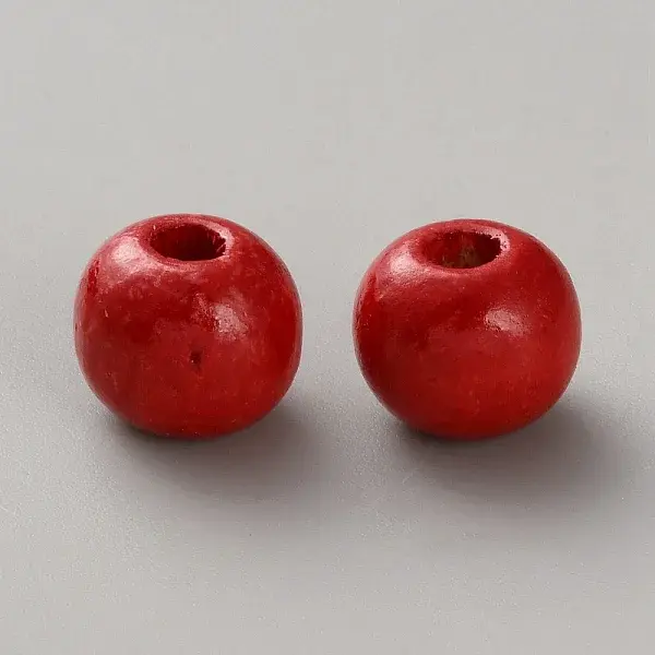 Flat Round Maple Beads