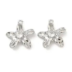 Brass Micro Pave Cubic Zirconia Pendants