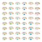 48Pcs 12 Style Printed Cowrie Shell Beads