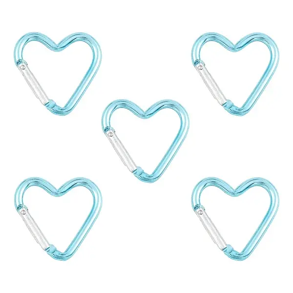 5Pcs Zinc Alloy Spring Gate Rings