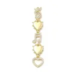 Brass Micro Pave Clear Cubic Zirconia Big Pendants